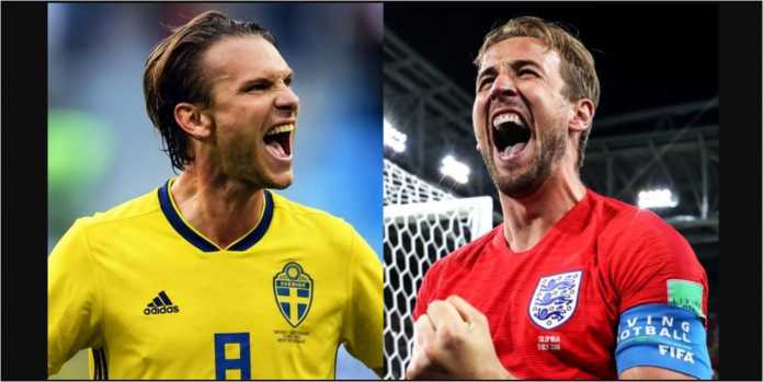 Head to Head Swedia VS Inggris di Piala Dunia 2018